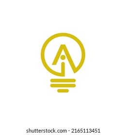 Letter AI With Bulbs Inspirations Logo Icon Vector 