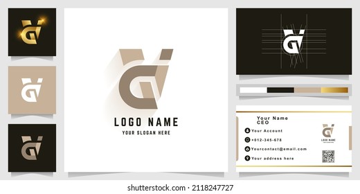 Letter ai or di monogram logo