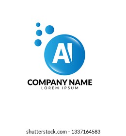 letter AI logo concept. Designed for your web site design, logo, app, UI