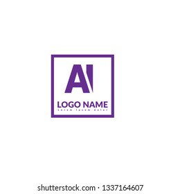 letter AI logo concept. Designed for your web site design, logo, app, UI