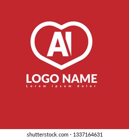 letter AI logo concept. Designed for your web site design, logo, app, UI