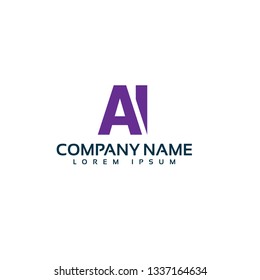 letter AI logo concept. Designed for your web site design, logo, app, UI