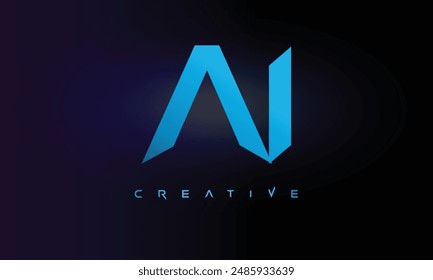 Letter AI logo design creative custom clean two alphabet logo
