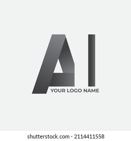 Plantilla de diseño de logotipo de IA de carta