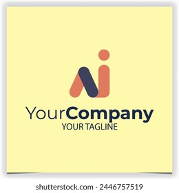 Letter ai logo design template vector