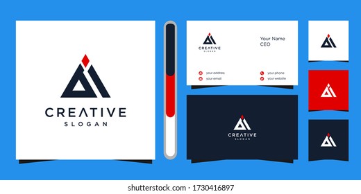 letter ai logo design vector and business card