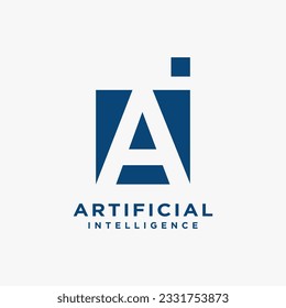 Logo-Design-Vektorgrafik von Letter AI