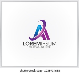 Letter AI logo template. initial design vector. letter logo