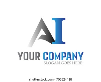 Letter AI Modern Logo Design Vector