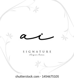 Letter AI Signature Logo Template - Vector