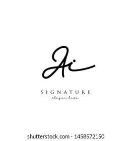Letter AI Signature Logo Template - Vector