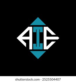 Plantilla de Ilustración vectorial de diseño de logotipo cuadrado AIE. Diseño de logotipo de diamante rectángulo AIE.
