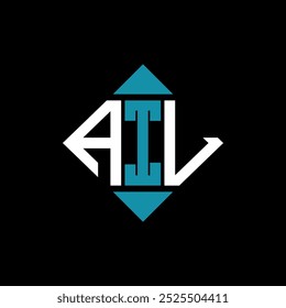 letter AIL square logo design vector illustration template. AIL rectangle diamond logo design.
