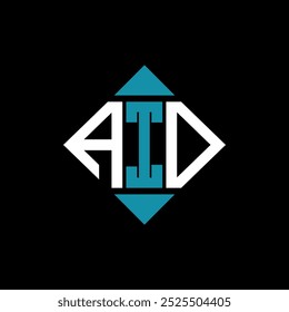 Plantilla de Ilustración vectorial de diseño de logotipo cuadrado AIO de letra. Diseño de logotipo de diamante rectángulo AIO.

