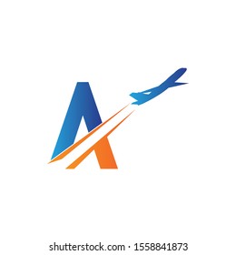 Letter Air Travel Logo Design Templatevector Stock Vector (Royalty Free ...