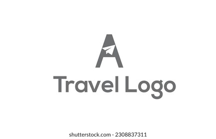 Letter A Air Travel Logo Design Template 