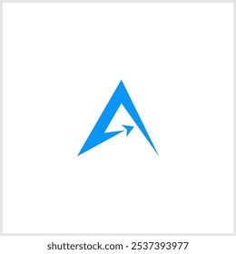 letter A Air travel logo design template-vector