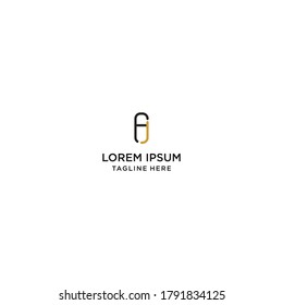 Letter AJ Abstract logo template design in Vector illustration 