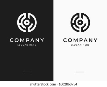 Letra AJ logo con forma de círculo. símbolo de monograma mínimo creativo. Diseño universal elegante de señalización vectorial. Logotipo de negocio premium. Símbolo gráfico del alfabeto para la identidad empresarial