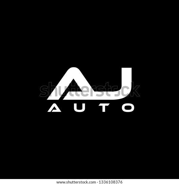 Letter AJ auto logo black white design template\
elements group for Company -\
Vector
