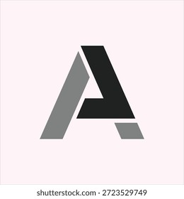 Letra AJ Design Logotipo Concepto Vector Plantilla