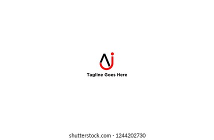 letter AJ or JA icon vector