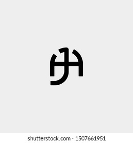 Letter AJ JA A J Monogram Logo Design Minimal Icon