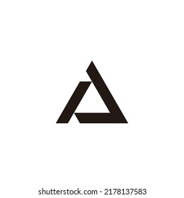 Letra AJ JA A J símbolo geométrico simple logo vector