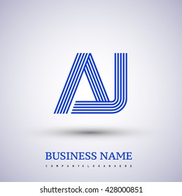 Letter AJ linked logo design. symbol for your business or company identity.