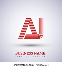 Letter AJ linked logo design. symbol for your business or company identity.