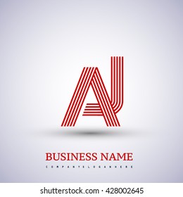 Letter AJ linked logo design. symbol for your business or company identity.