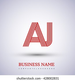 Letter AJ linked logo design. symbol for your business or company identity.