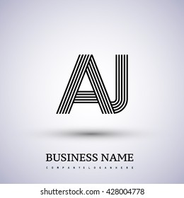 Letter AJ linked logo design. Elegant symbol for your business or company identity.