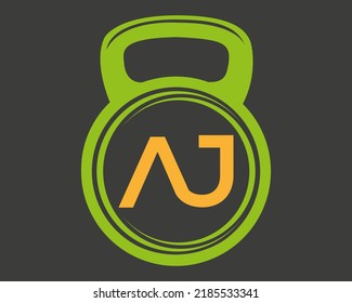 Vector de plantilla de diseño del logotipo de AJ de carta. Letras modernas A J, icono de alfabeto AJ