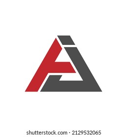 letra aj logo simple limpio y elegante