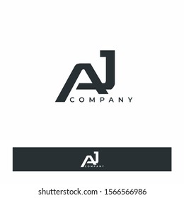 Letter AJ Modern Company Logo Design Vector Template