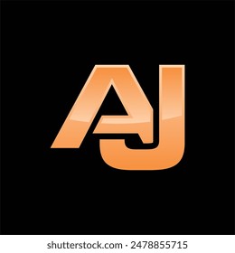Letra AJ Modern Geometric Tecnología Business Logo