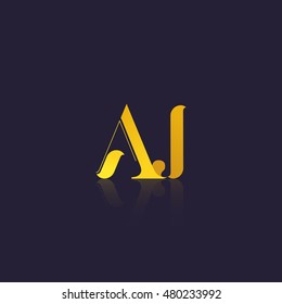 Letter AJ that can be used as initial logo