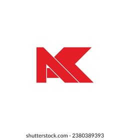 letra flecha ak vector de logotipo geométrico simple 