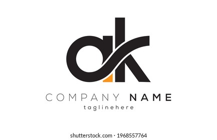 letter ak creative logo design vector