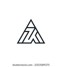 Logo von Letter AK oder KA