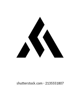 Letra AK KA logo mínimo de monograma