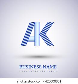 Letter AK linked logo design. symbol for your business or company identity.