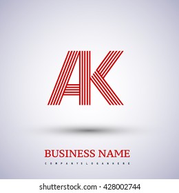 Letter AK linked logo design. symbol for your business or company identity.