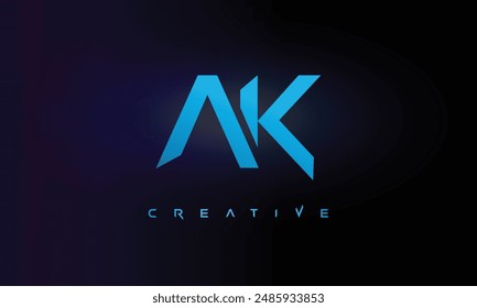 Letter AK logo design creative custom clean two alphabet logo
