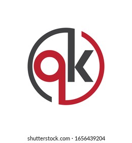 Letter AK logo design template Vector elements