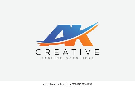 Letter AK Logo Design Vorlage Vektorgrafik.