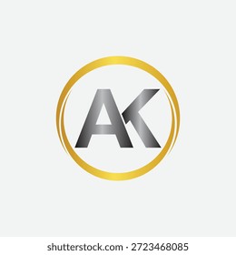 Letra Ak logo Diseño único