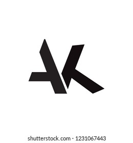 letter AK logo vector