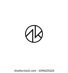 Letter AK monogram icon logo vector template design isolated on white background eps 10